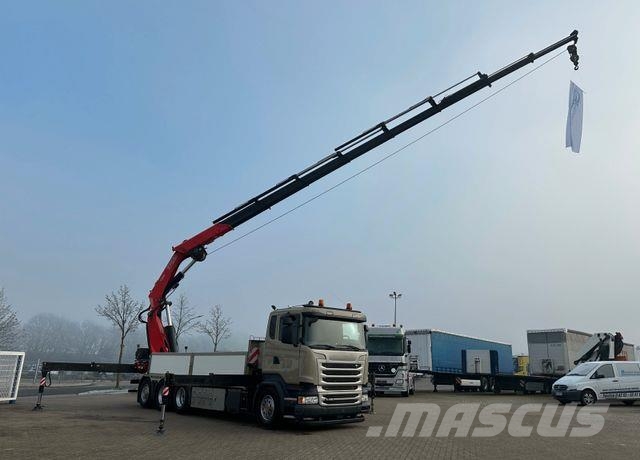 Scania R450 L 8x4 Fassi F 660 RA 2.28 HE/ Winde/ Funk Flatbed / Dropside trucks