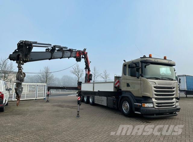 Scania R450 L 8x4 Fassi F 660 RA 2.28 HE/ Winde/ Funk Flatbed / Dropside trucks