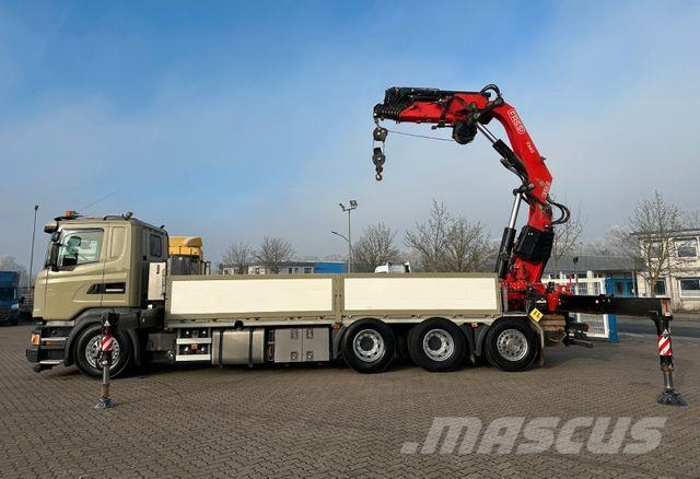Scania R450 L 8x4 Fassi F 660 RA 2.28 HE/ Winde/ Funk Flatbed / Dropside trucks