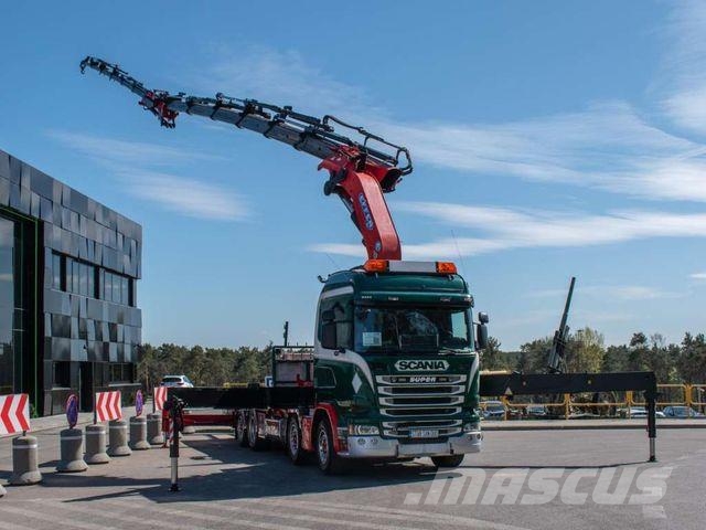 Scania R490 8x2 EFFER 955 Fly Jib Winch Basket Crane Autojeřáby, hydraulické ruky