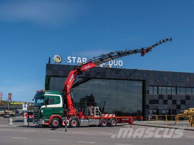 Scania R490 8x2 EFFER 955 Fly Jib Winch Basket Crane Autojeřáby, hydraulické ruky