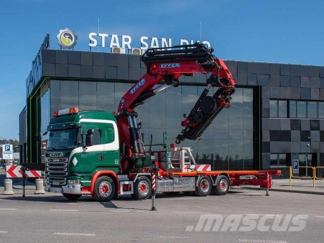 Scania R490 8x2 EFFER 955 Fly Jib Winch Basket Crane Autojeřáby, hydraulické ruky