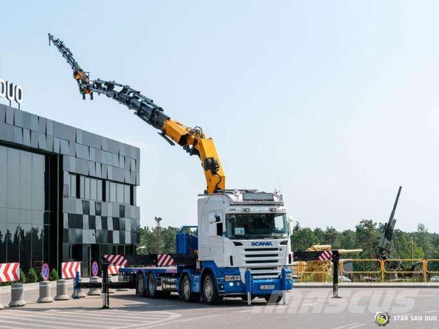 Scania R500 8x2 PALFINGER PK 85002 Fly Jib Winch Crane Autojeřáby, hydraulické ruky