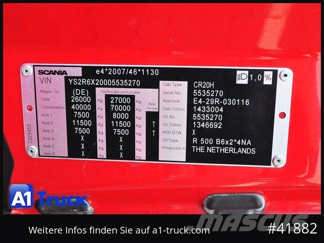 Scania R500, Abrollkipper, Multilift, Lift-Lenkachse, Abrollkipper