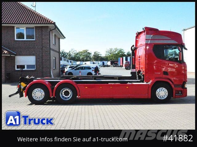 Scania R500, Abrollkipper, Multilift, Lift-Lenkachse, Abrollkipper