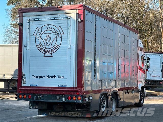 Scania R520 6x2 LL 4.Stock Menke Hubdach Tränke Retarde Φορτηγά μεταφοράς ζώων