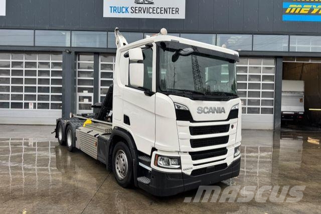Scania R560 6x4 Boogie Moser AHK Sunkvežimiai su keliamuoju kabliu