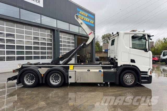 Scania R560 6x4 Boogie Moser AHK Sunkvežimiai su keliamuoju kabliu