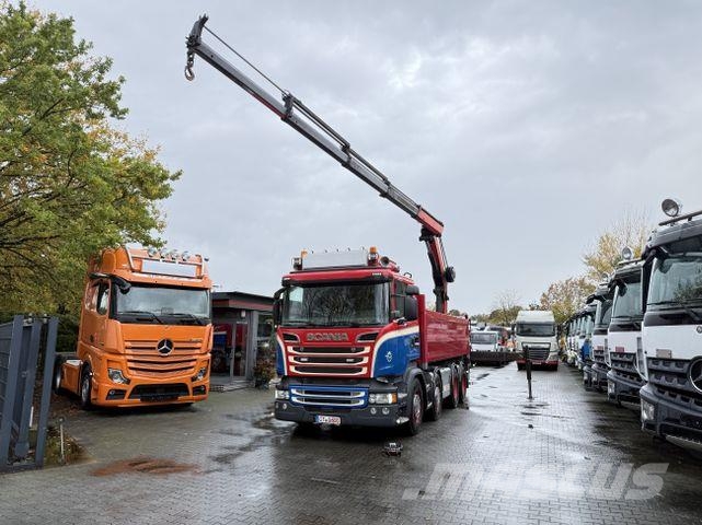 Scania R580 V8 8X4 Kipper Kran Palfinger 22002 Camiones grúa