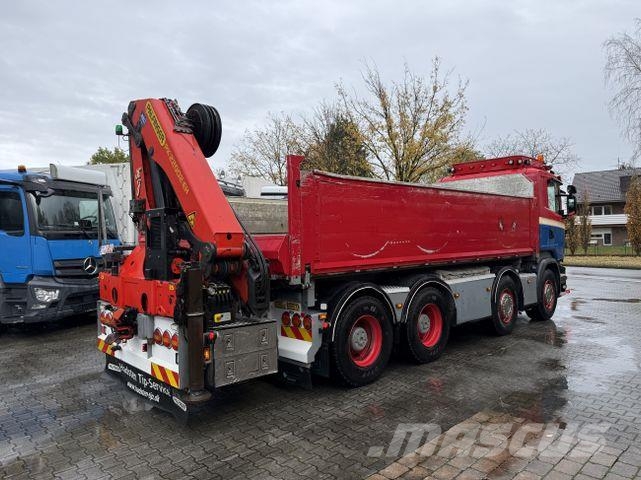 Scania R580 V8 8X4 Kipper Kran Palfinger 22002 Camiones bañeras basculantes o volquetes