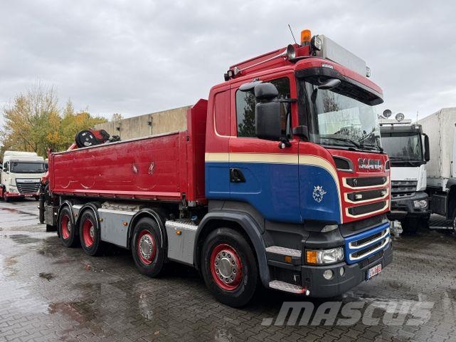Scania R580 V8 8X4 Kipper Kran Palfinger 22002 Camiones grúa