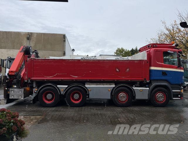 Scania R580 V8 8X4 Kipper Kran Palfinger 22002 Camiones grúa