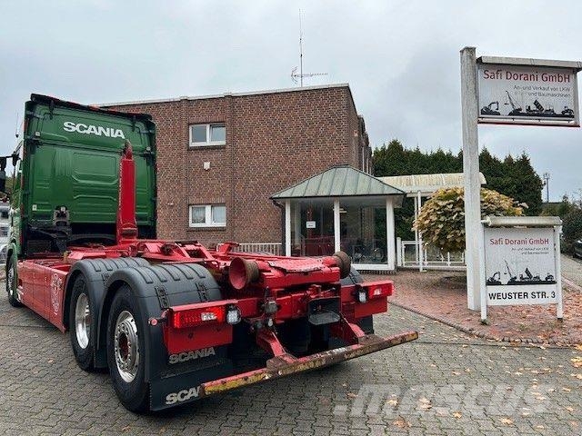 Scania S580 V8 MEILLER Abroller mit Lift+Lenkachse 6x2 Rol kiper kamioni sa kukom za podizanje tereta