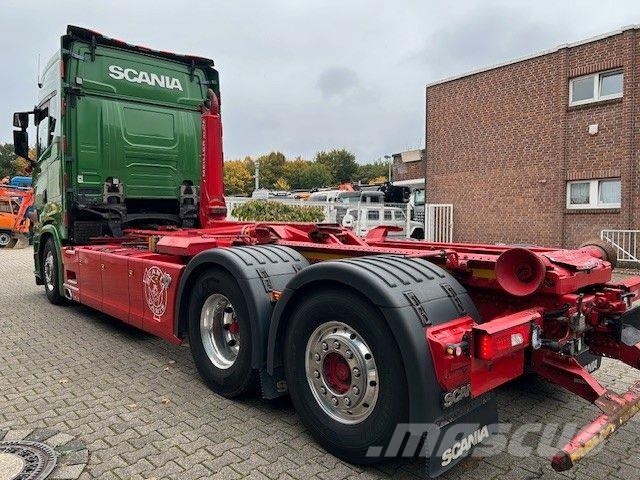 Scania S580 V8 MEILLER Abroller mit Lift+Lenkachse 6x2 Rol kiper kamioni sa kukom za podizanje tereta