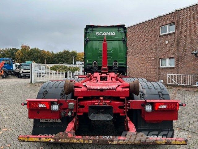 Scania S580 V8 MEILLER Abroller mit Lift+Lenkachse 6x2 Rol kiper kamioni sa kukom za podizanje tereta
