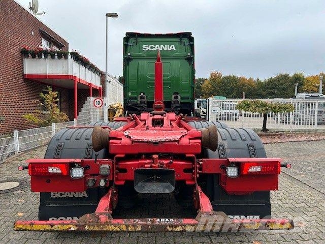 Scania S580 V8 MEILLER Abroller mit Lift+Lenkachse 6x2 Rol kiper kamioni sa kukom za podizanje tereta