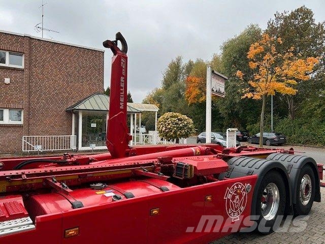Scania S580 V8 MEILLER Abroller mit Lift+Lenkachse 6x2 Rol kiper kamioni sa kukom za podizanje tereta