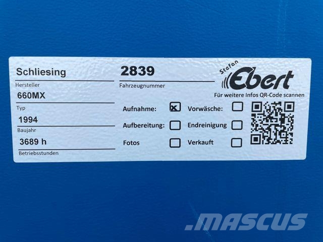 Schliesing MX 660 / Hacker / 3.689h / HATZ Sonstige Baumaschinen