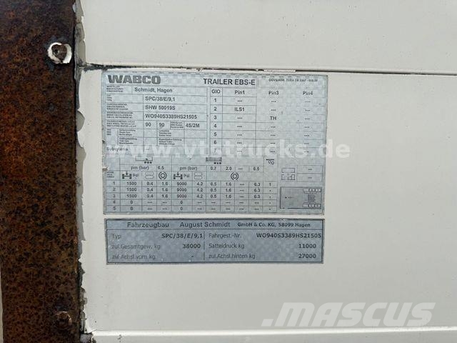 Schmidt SPC/28/E/9,1 Liftachse Naczepy niskopodłogowe
