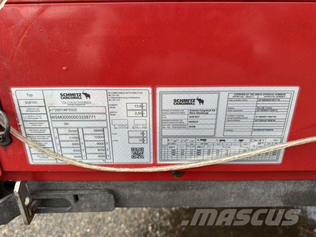 Schmitz Cargobull SCB S3T*MEGA*XLCODE*ANTIVANDAL*LIFT AXLE/ROOF نصف مقطورات بباب جانبي