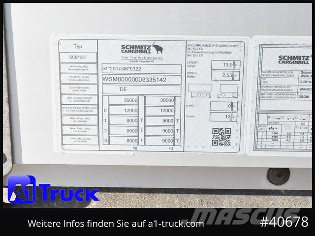 Schmitz Cargobull SCB 24, Mega, Speed Curtain, VDI 2700, deutsche Curtainsiderauflieger