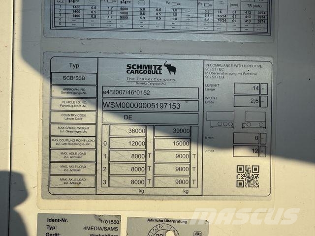 Schmitz Cargobull SCB*S3B/MULTI TEMP/CARRIER/Vector1550/LBW/4239h/ Koel-vries opleggers