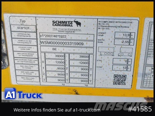 Schmitz Cargobull SCS 24, Mega, Varios, verzinkt, VDI 2700, DC 9.5 Schuifzeilen