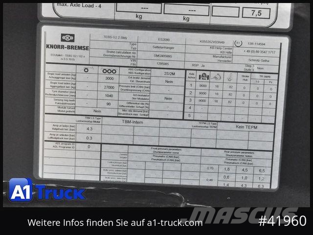 Schmitz Cargobull SKI 24 SL 7,2, Liftachse, Stahlmulde, Alufelgen Polprikolice prekucniki - kiper