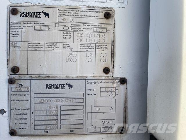 Schmitz Cargobull SKO10/THERMOKING/SL200e/LBW/BÄR/11,15m/Lenkachse Koel-vries opleggers