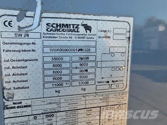 Schmitz Cargobull Walkingfloor SIDE DOORS 2011 year Semi-reboques de caixa fechada