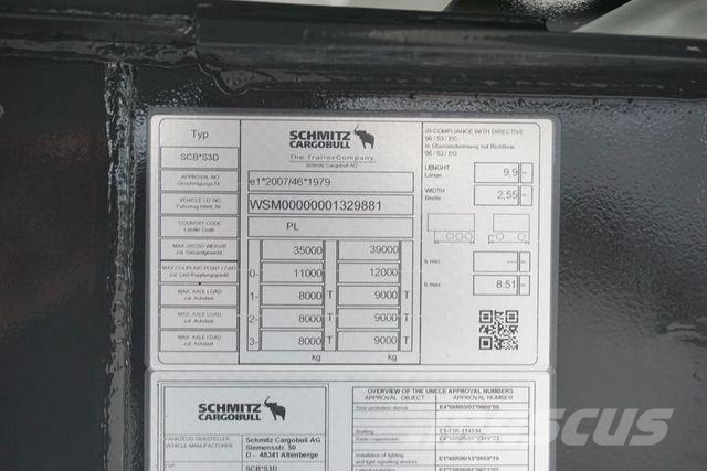 Schmitz Cargobull WYWROTKA / 45 M3 / OŚ PODNOSZONA / JAK NOWA 티퍼 세미 트레일러