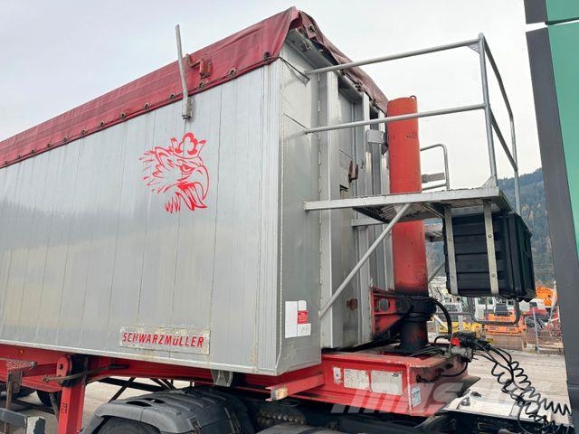 Schwarzmüller 3 Achs 55m³ Alu Kipper Plane 6450Kg Kiper poluprikolice