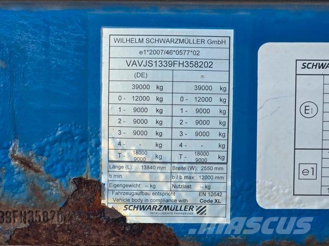 Schwarzmüller J-SERIE * 2X LIFT * MITNAHMESTAPLER * SAF Plato/keson polprikolice