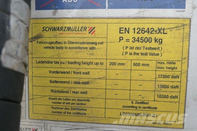 Schwarzmüller J-Serie, 10mm Boden, 92m³, Funk, SAF, Luft-Lift Umpikori puoliperävaunut