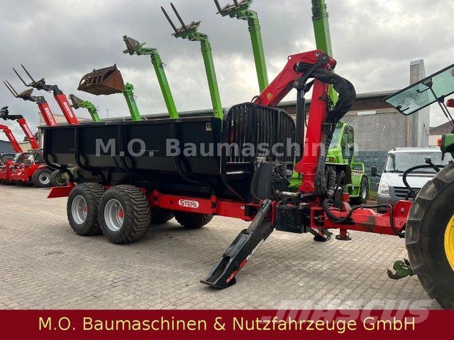 Stepa TA 16 holzanhänger mit Palfinger Kran مقطورات أشجار