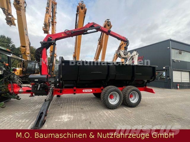 Stepa TA 16 holzanhänger mit Palfinger Kran مقطورات أشجار