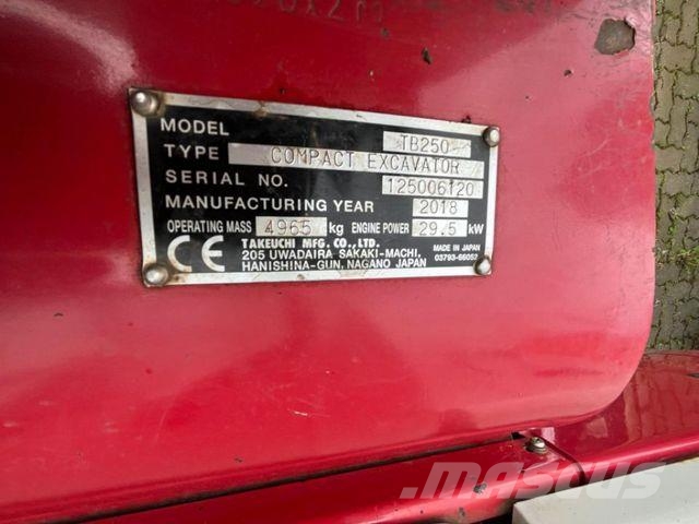 Takeuchi TB 250 Minibagger Powertilt+Löffel nur 1902h Miniexcavadoras