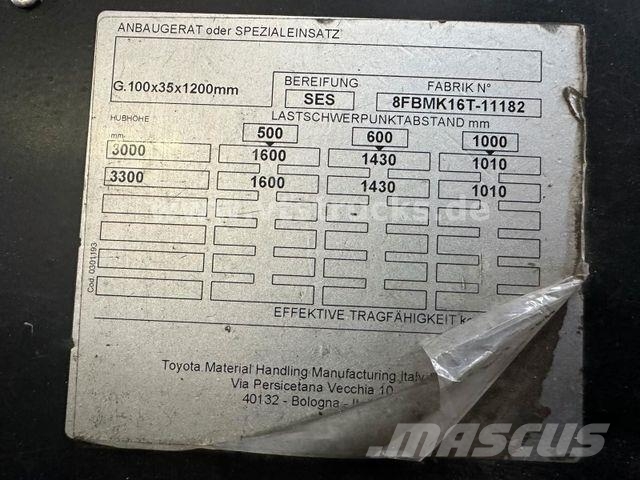 Toyota 8FBMK 16T 48V 전동 지게차