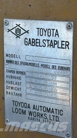Toyota GELÄNDESTAPLER Terenski viličar