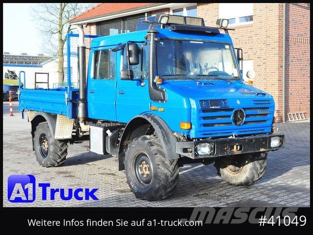 Unimog 437/25 U4000, 4x4, Pritsche, Doka, 6 Sitze Camion con sponde ribaltabili