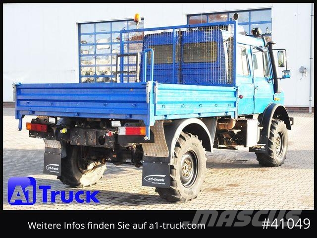 Unimog 437/25 U4000, 4x4, Pritsche, Doka, 6 Sitze Camion con sponde ribaltabili