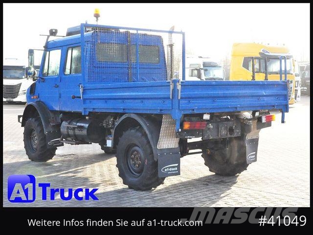 Unimog 437/25 U4000, 4x4, Pritsche, Doka, 6 Sitze Camion con sponde ribaltabili