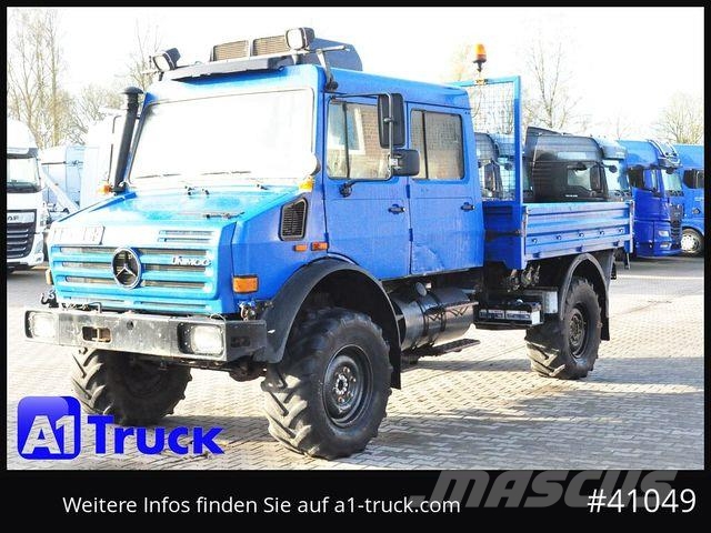 Unimog 437/25 U4000, 4x4, Pritsche, Doka, 6 Sitze Camion con sponde ribaltabili