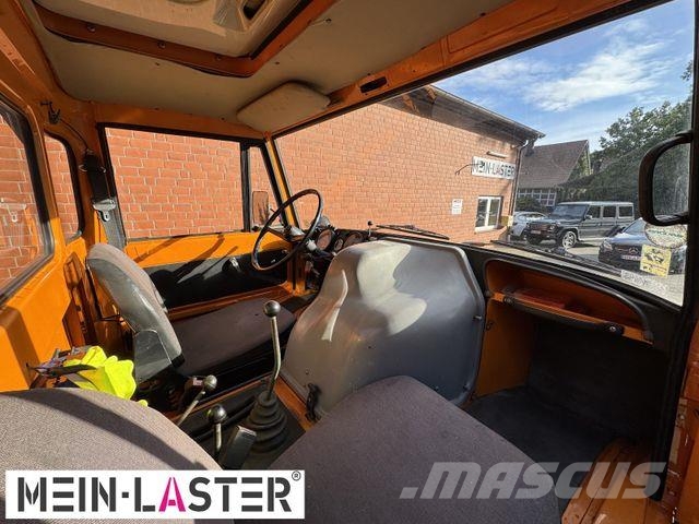 Unimog U 1100 Atlas AK 3006 nur 14.215 km-1. Hand 크레인 트럭