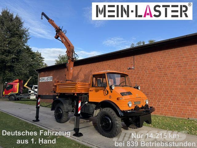 Unimog U 1100 Atlas AK 3006 nur 14.215 km-1. Hand 크레인 트럭