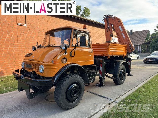 Unimog U 1100 Atlas AK 3006 nur 14.215 km-1. Hand 크레인 트럭