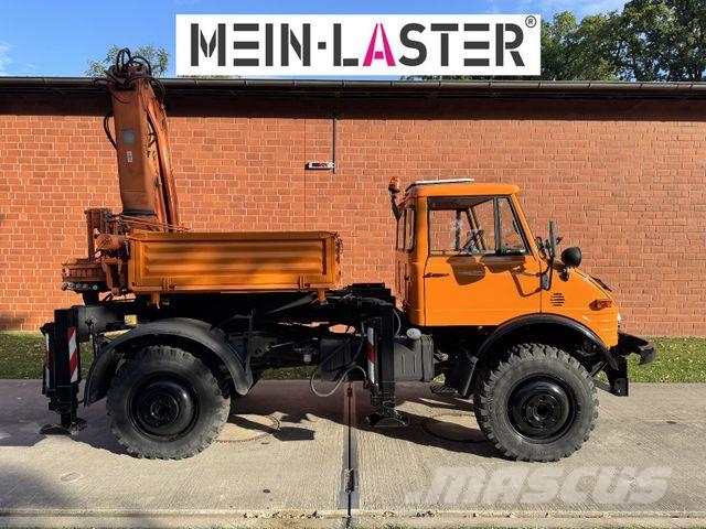 Unimog U 1100 Atlas AK 3006 nur 14.215 km-1. Hand 크레인 트럭