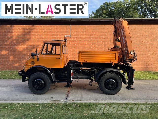 Unimog U 1100 Atlas AK 3006 nur 14.215 km-1. Hand 크레인 트럭