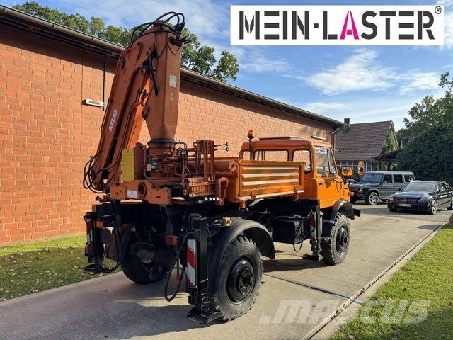 Unimog U 1100 Atlas AK 3006 nur 14.215 km-1. Hand 크레인 트럭
