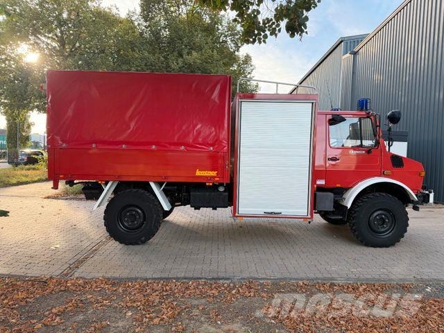 Unimog U1550 - 4x4 - Pritche-Plane - Feuerwehr - 14 TKm Pritsche & Plane